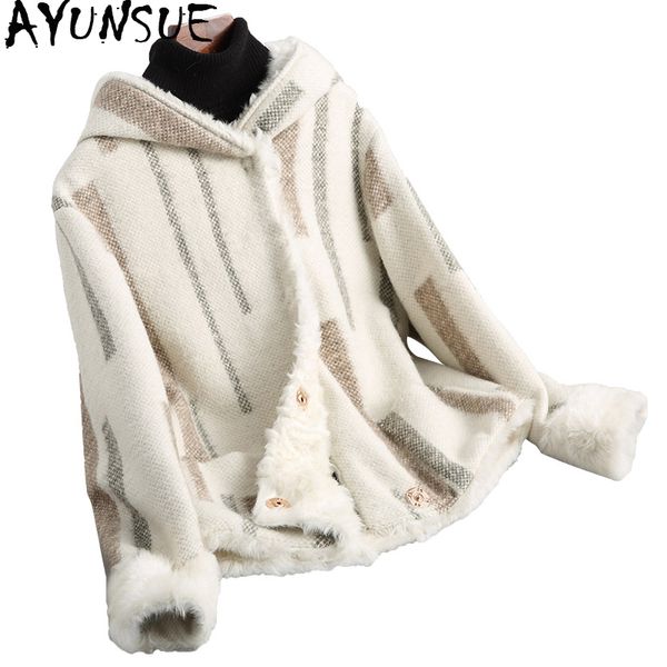 ayunsue 2018 new thick woolen coats hooded natural lamb fur liner warm winter coat women fashion women's fur coat 18603 wyq1746, Black
ayunsue 2018 new thick woolen coats hooded natural lamb fur liner warm winter coat women fashion women's fur coat 18603 wyq1746, Black