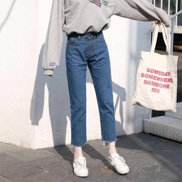 basic denim jeans classic 4 season women high waist jeans vintage mom style pencil cowboy denim pants, Blue
basic denim jeans classic 4 season women high waist jeans vintage mom style pencil cowboy denim pants, Blue