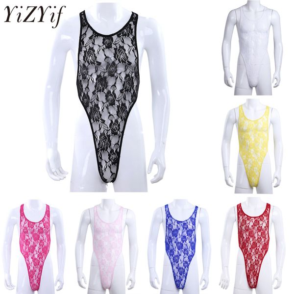 mens lingerie one piece floral lace mankini bodysuit underwear transparent sissy pouch swimsuit jumpsuit gay men sleepwear, Black
mens lingerie one piece floral lace mankini bodysuit underwear transparent sissy pouch swimsuit jumpsuit gay men sleepwear, Black