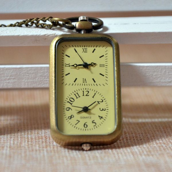 retro antique dual double time zone movement dial quartz pocket watch analog pendant necklace mens womens gifts reloj montre, Slivery;golden
retro antique dual double time zone movement dial quartz pocket watch analog pendant necklace mens womens gifts reloj montre, Slivery;golden