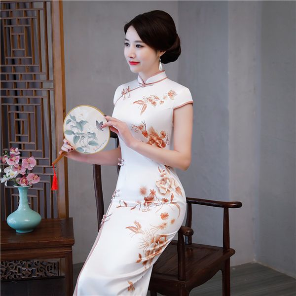 2018 chinese long cheongsam bride wedding qipao fishtail qipao dress for party blue chinese traditional dress evening, Red
2018 chinese long cheongsam bride wedding qipao fishtail qipao dress for party blue chinese traditional dress evening, Red