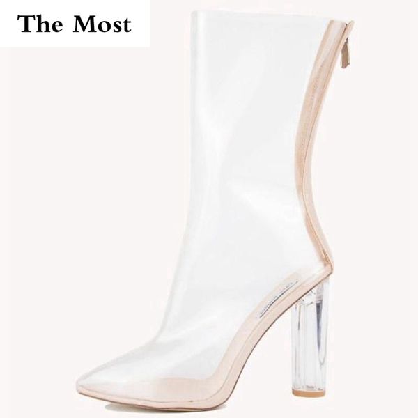 themost 2017 women ankle boots pvc transparent ankle boots clear chunky crystal high heel pointed-toe casual shoes woman zipper, Black
themost 2017 women ankle boots pvc transparent ankle boots clear chunky crystal high heel pointed-toe casual shoes woman zipper, Black