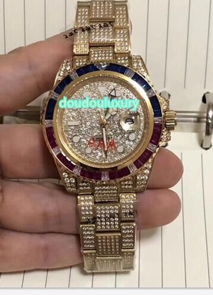 golden chilled diamond men's watches colorful diamond bezel fashion famous watch 2813 automatic mechanical sports watch, Slivery;brown
golden chilled diamond men's watches colorful diamond bezel fashion famous watch 2813 automatic mechanical sports watch, Slivery;brown