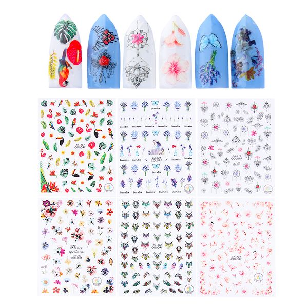 1 sheet mixes shape nail art sticker water transfer decals flamingo flowers animals decors beauty manicure diy tips for uv gel, Black
1 sheet mixes shape nail art sticker water transfer decals flamingo flowers animals decors beauty manicure diy tips for uv gel, Black