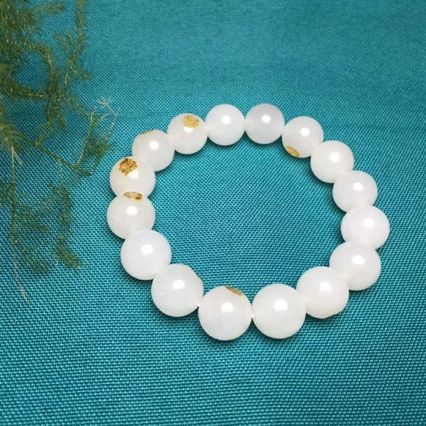 j63#hetian jade white jade bracelet warm and delicate structure compact, Golden;silver
j63#hetian jade white jade bracelet warm and delicate structure compact, Golden;silver