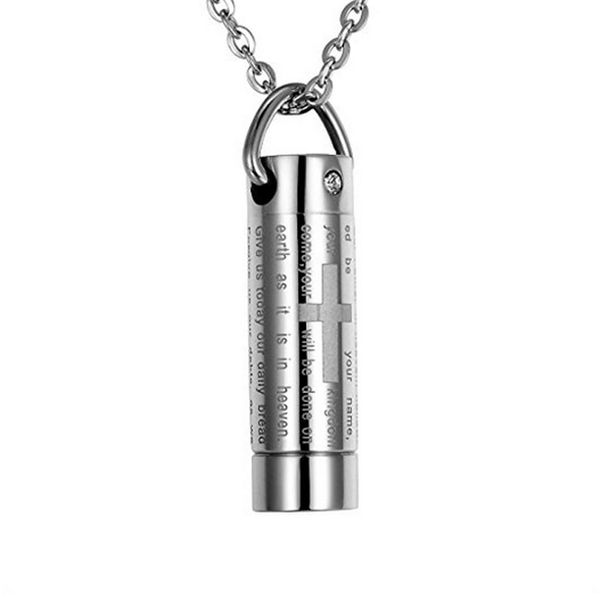cross bible cylinder cremation urn necklace keepsake memorial for ashes jewelry stainless steel necklace + funnel kit, Silver
cross bible cylinder cremation urn necklace keepsake memorial for ashes jewelry stainless steel necklace + funnel kit, Silver