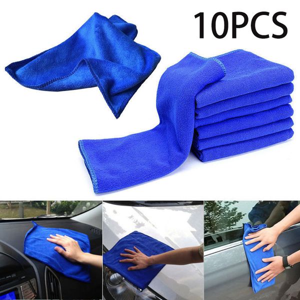 

10pcs 30*30cm car towel soft microfiber absorbent wash cleaning polish towel cloth perfect for auto washing cleaning