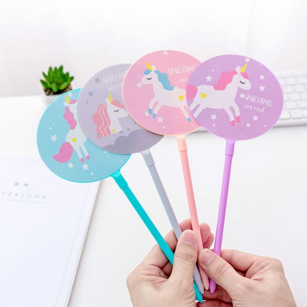 24pcs/lot kawaii cute unicorn fan gel pen 0.38mm black ink pen school office supply student stationery kids gift
24pcs/lot kawaii cute unicorn fan gel pen 0.38mm black ink pen school office supply student stationery kids gift
