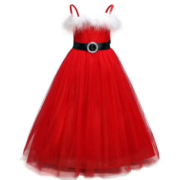 christmas dress for girls braces skirt fashion lace party dress gifts for children red with black belt, Red;yellow
christmas dress for girls braces skirt fashion lace party dress gifts for children red with black belt, Red;yellow