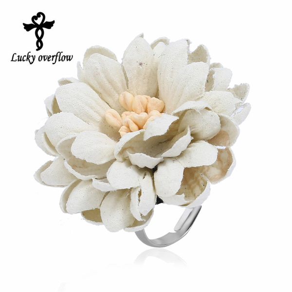 whole sale2017 new fashion exclusive design handmade elegant bohemian style ring white color fabric ring daisy flower for women femme, Golden;silver 
whole sale2017 new fashion exclusive design handmade elegant bohemian style ring white color fabric ring daisy flower for women femme, Golden;silver