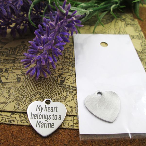 40pcs--"my heart belongs to a marine"stainless steel charms more style for choosing diy charms pendants for necklace, Bronze;silver
40pcs--"my heart belongs to a marine"stainless steel charms more style for choosing diy charms pendants for necklace, Bronze;silver