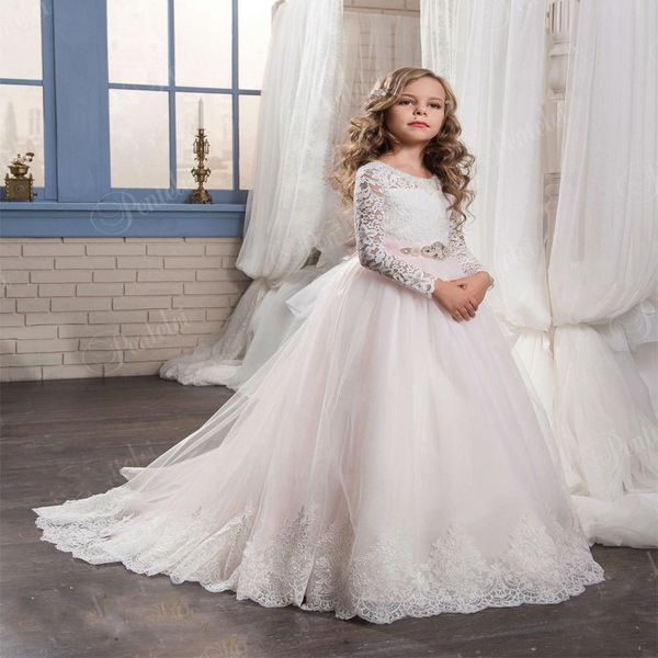 princess vintage lace beaded 2019 flower girl dresses long sleeves blush tulle sheer neck child baby first communion dresses beautiful cheap, White;blue
princess vintage lace beaded 2019 flower girl dresses long sleeves blush tulle sheer neck child baby first communion dresses beautiful cheap, White;blue