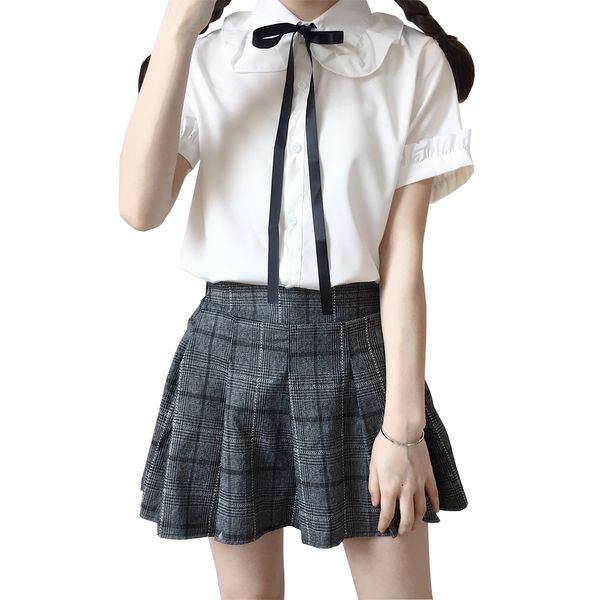 korean preppy style student white shirt 2018 summer new bow tie ruffles women blouses and short sleeve blusas feminina
korean preppy style student white shirt 2018 summer new bow tie ruffles women blouses and short sleeve blusas feminina