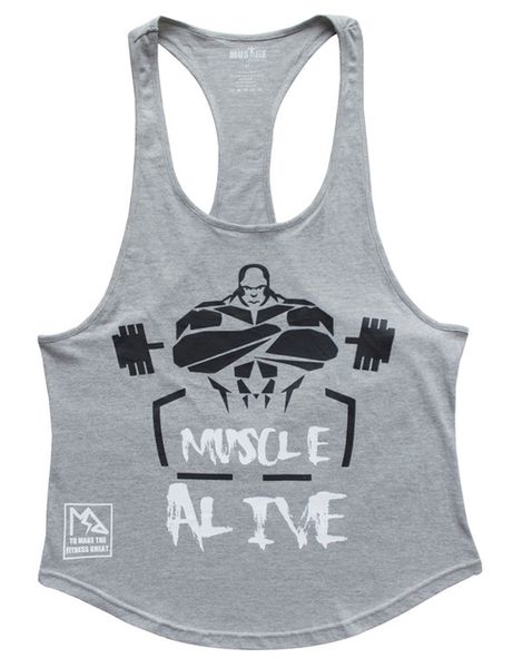muscle alive fitness tank men bodybuilding clothing workout for man printed cotton sleeveless casual vests stringer singlets matphxb, White;black
muscle alive fitness tank men bodybuilding clothing workout for man printed cotton sleeveless casual vests stringer singlets matphxb, White;black