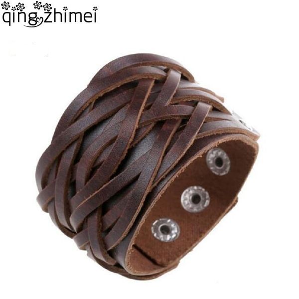 wide genuine leather cuff wrap bangles punk rock vintage mens bracelets double studded leather braided bracelet surfer jewelry, White
wide genuine leather cuff wrap bangles punk rock vintage mens bracelets double studded leather braided bracelet surfer jewelry, White