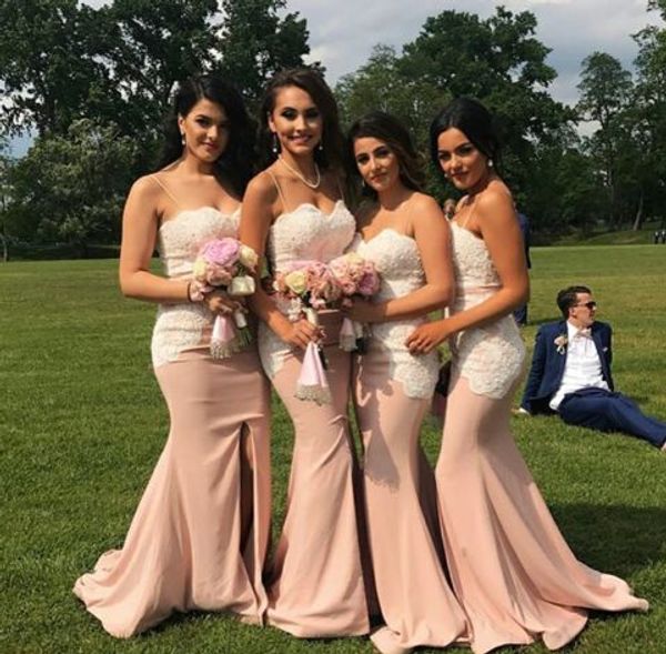 2018 plus size bridesmaid robes nigerian lace styles pink mermaid bridemaid dress, White;pink
2018 plus size bridesmaid robes nigerian lace styles pink mermaid bridemaid dress, White;pink