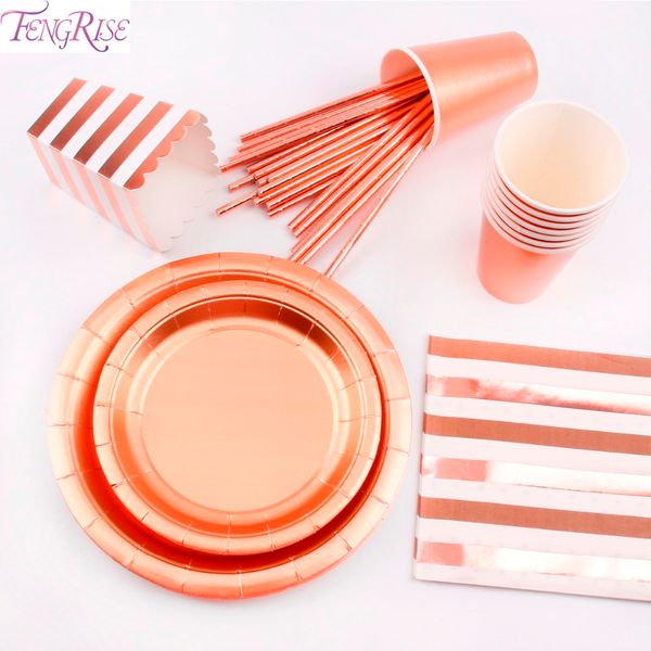 fengrise rose gold disposable tableware sets champagne party cup plate party tableware for wedding decor birthday supplies
fengrise rose gold disposable tableware sets champagne party cup plate party tableware for wedding decor birthday supplies