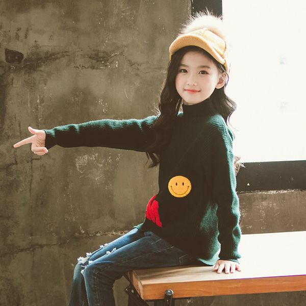 girls turtleneck sweater 2018 new korean style children's pullover letter army green sweatershirts spring autumn knitted clothes, Blue
girls turtleneck sweater 2018 new korean style children's pullover letter army green sweatershirts spring autumn knitted clothes, Blue