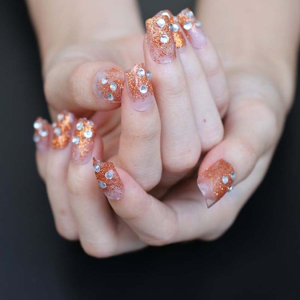 2018 24pcs sell fashion long section square head candy false nails decoration yellow powder w27, Red;gold
2018 24pcs sell fashion long section square head candy false nails decoration yellow powder w27, Red;gold