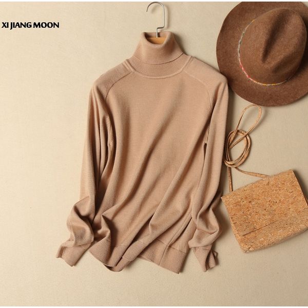 2018 autumn winter new women turtleneck sweater solid color knitting sweater women r573, White;black
2018 autumn winter new women turtleneck sweater solid color knitting sweater women r573, White;black