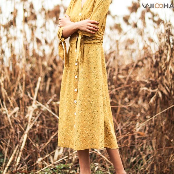 women boho dress 2018 summer flowers print loose dress wave point v collar vintage female high waist long vestido, White;black
women boho dress 2018 summer flowers print loose dress wave point v collar vintage female high waist long vestido, White;black
