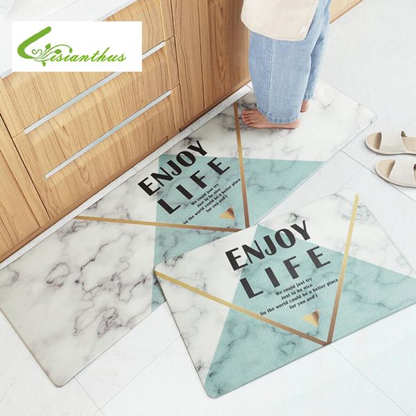 

nordic style long kitchen waterproof carpet floor mat living room hallway rugs pvc anti-slip entrance door mats doormat home