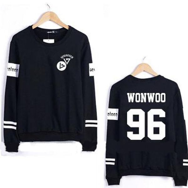 kpop seventeen member name printing o neck sweatshirt men women striped sleeve pullover hoodie for spring sudaderas, Black
kpop seventeen member name printing o neck sweatshirt men women striped sleeve pullover hoodie for spring sudaderas, Black