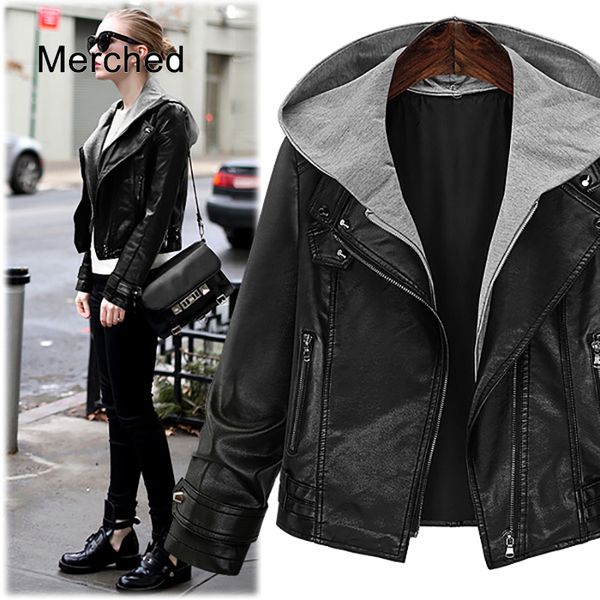 merched streetwear moto biker pu jacket women zipper faux fur hooded jacket outwears autumn loose coat 3xl 4xl 5xl plus size, Black
merched streetwear moto biker pu jacket women zipper faux fur hooded jacket outwears autumn loose coat 3xl 4xl 5xl plus size, Black