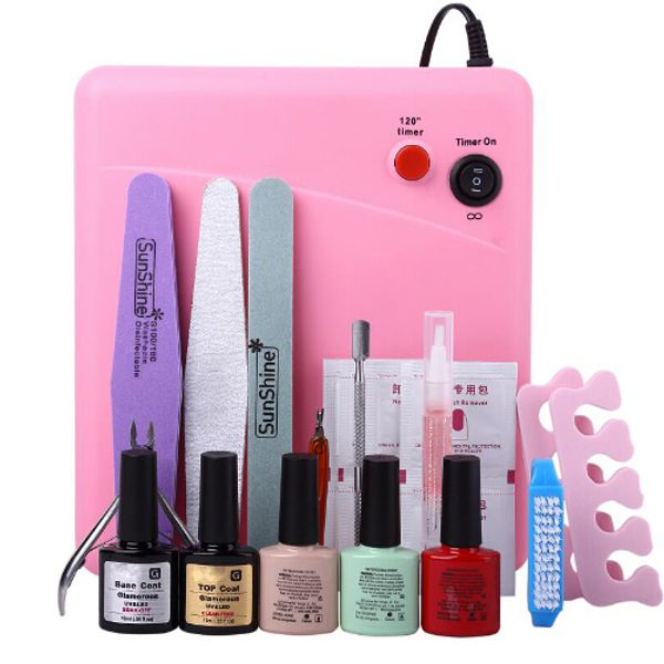 professional nail art manicure tools uv nail set with 36w polish dryer lamp and 2 colors gel nail lacquer polishes
professional nail art manicure tools uv nail set with 36w polish dryer lamp and 2 colors gel nail lacquer polishes