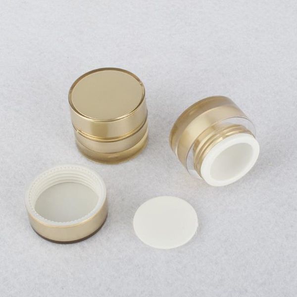 5g 10g acrylic cream jar gold with cap empty cosmetic packing container sample tins fast shipping f644
5g 10g acrylic cream jar gold with cap empty cosmetic packing container sample tins fast shipping f644