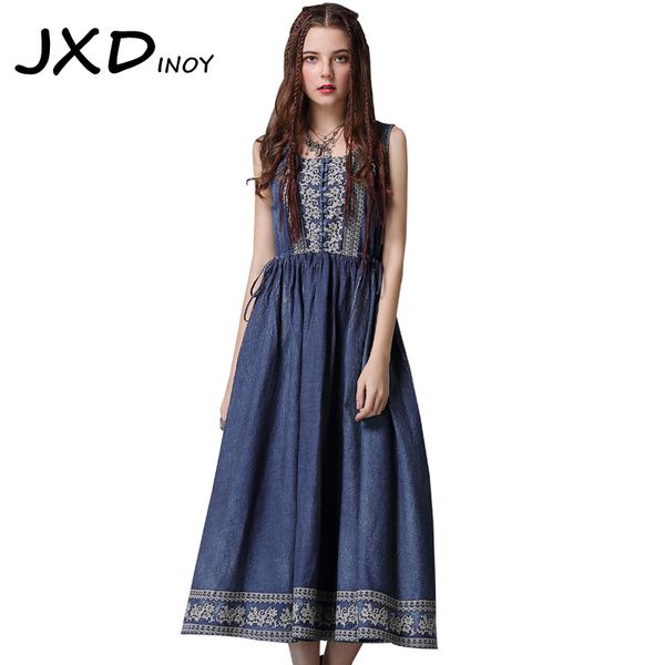 jxdinoy vintage style women brand women's 2018 spring new embroidery vest denim dress national wind drawstring large size dress, White;black
jxdinoy vintage style women brand women's 2018 spring new embroidery vest denim dress national wind drawstring large size dress, White;black