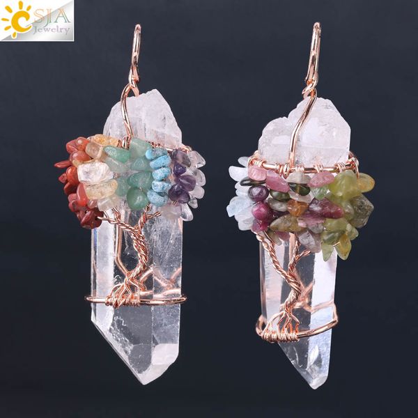 csja men big gemstone pendant women natural white crystal quartz 7 chakra tree of life rose gold handmade wire wrapped necklace charms f517, Silver
csja men big gemstone pendant women natural white crystal quartz 7 chakra tree of life rose gold handmade wire wrapped necklace charms f517, Silver