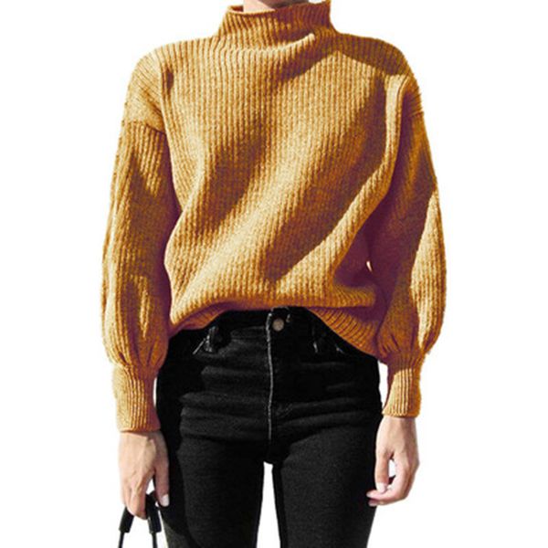 sweater half turtle-neck knitted cardigans long lantern sleeves winter pure color roupas feminina, White;black
sweater half turtle-neck knitted cardigans long lantern sleeves winter pure color roupas feminina, White;black