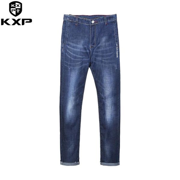 kxp 018 new men's jeans fashion simple casual business pant slim fit straight leg medium washed denim male stretch jeans 714, Blue
kxp 018 new men's jeans fashion simple casual business pant slim fit straight leg medium washed denim male stretch jeans 714, Blue