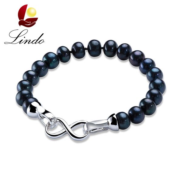 lindo vintage black 8-9mm natural pearl bracelets for women 18/20cm fashion silver 925 high luster freshwater pearl bracelet, Golden;silver
lindo vintage black 8-9mm natural pearl bracelets for women 18/20cm fashion silver 925 high luster freshwater pearl bracelet, Golden;silver