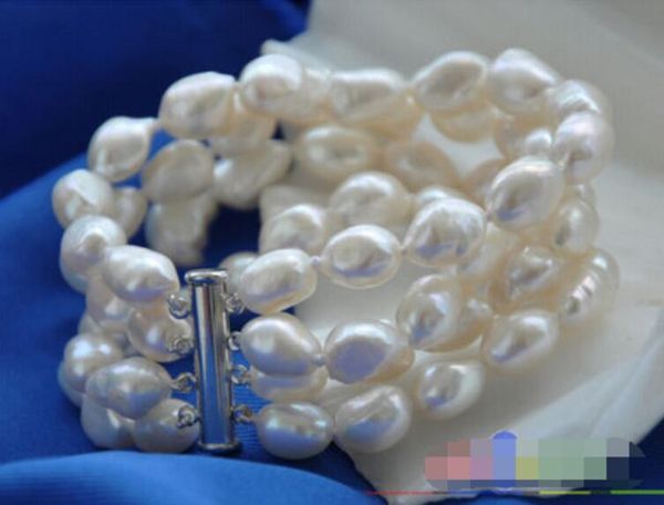 4row 12mm white baroque freshwater cultured pearl bracelet 8inchs @^noble style natural fine jewe, Golden;silver
4row 12mm white baroque freshwater cultured pearl bracelet 8inchs @^noble style natural fine jewe, Golden;silver