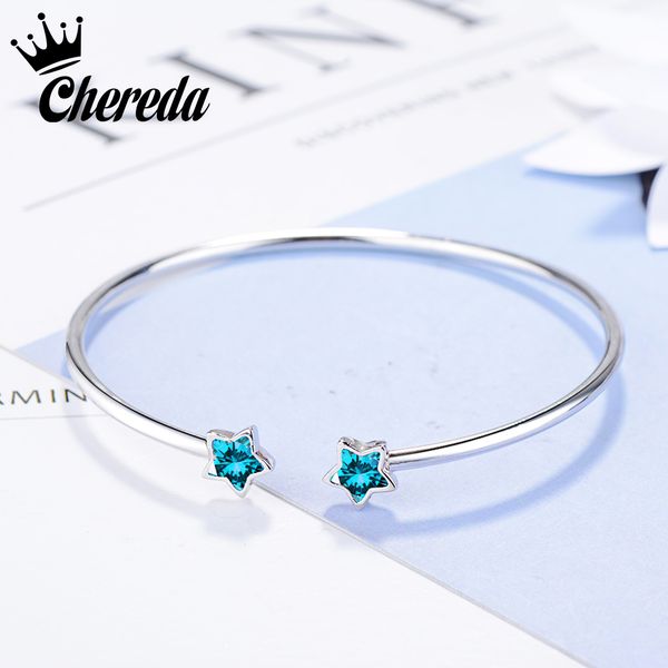 chereda simple star bracelet women girlfriends bangle fashion blue color unique jewelry open adjustable charm bangles, Black
chereda simple star bracelet women girlfriends bangle fashion blue color unique jewelry open adjustable charm bangles, Black