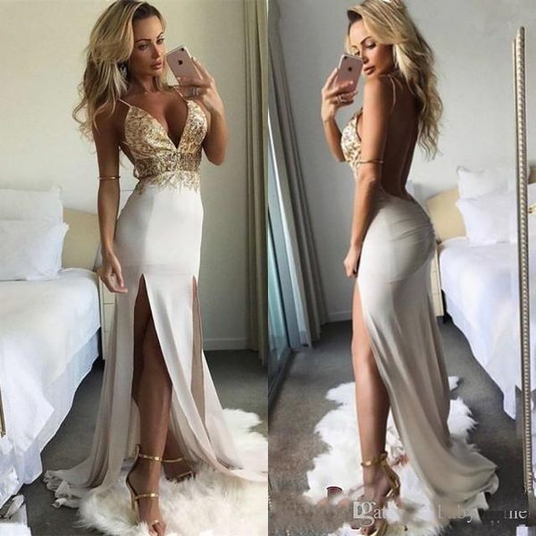 Sexy Cutaway Sides Two Sides Split Evening Dresses 2019 Spaghetti Straps Open Back Long Prom Dresses Cheap Party Gowns
Sexy Cutaway Sides Two Sides Split Evening Dresses 2019 Spaghetti Straps Open Back Long Prom Dresses Cheap Party Gowns