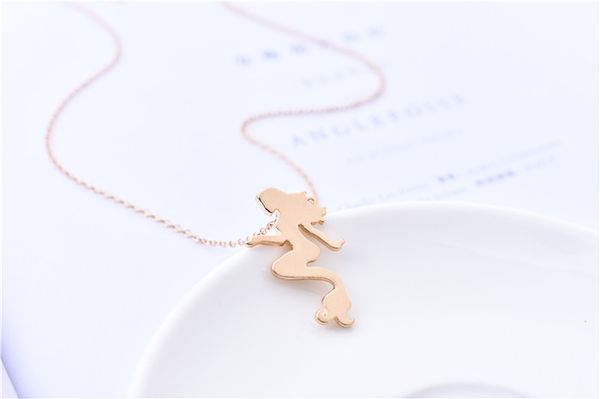 style cute mermaid pendant jewelry necklace is popular in europe and america, Silver
style cute mermaid pendant jewelry necklace is popular in europe and america, Silver
