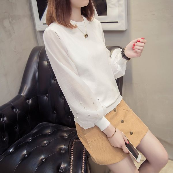1811 - ice nail bead lantern sleeve knit chiffon sleeve 54 p area - 7 right on the second floor warehouse, White;black
1811 - ice nail bead lantern sleeve knit chiffon sleeve 54 p area - 7 right on the second floor warehouse, White;black