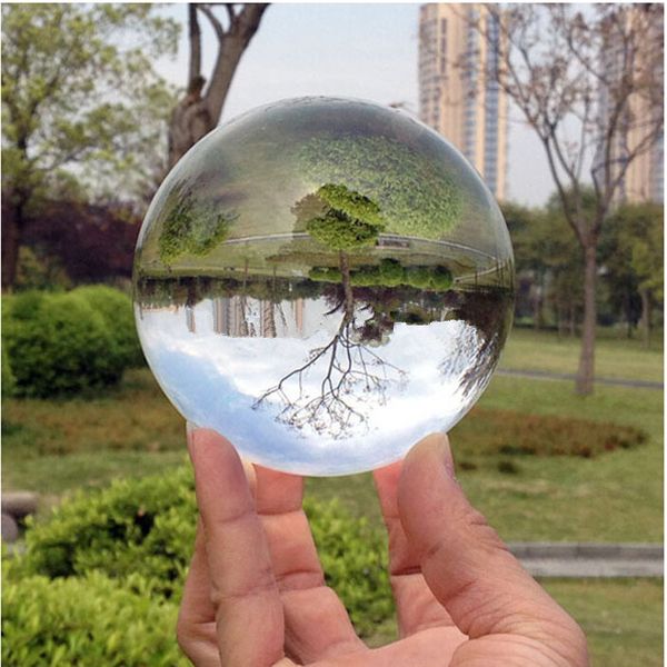 80mm Rare Clear Asian Quartz Feng Shui Ball Crystal Ball Sphere Fashion Table Decor Good Luck Ball Ing