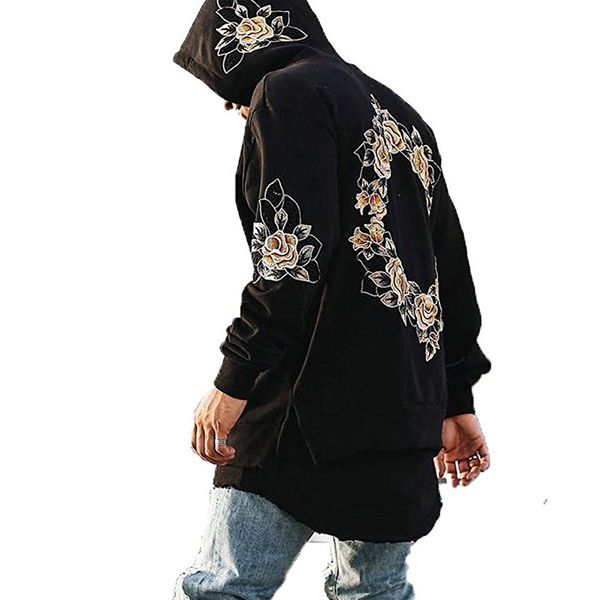 New Design Flower Embroidery Hoodies Men Hip Hop Side Split Hoody Sweatshirts Hooded Pullover Jumper Pull Oversized Tops
New Design Flower Embroidery Hoodies Men Hip Hop Side Split Hoody Sweatshirts Hooded Pullover Jumper Pull Oversized Tops