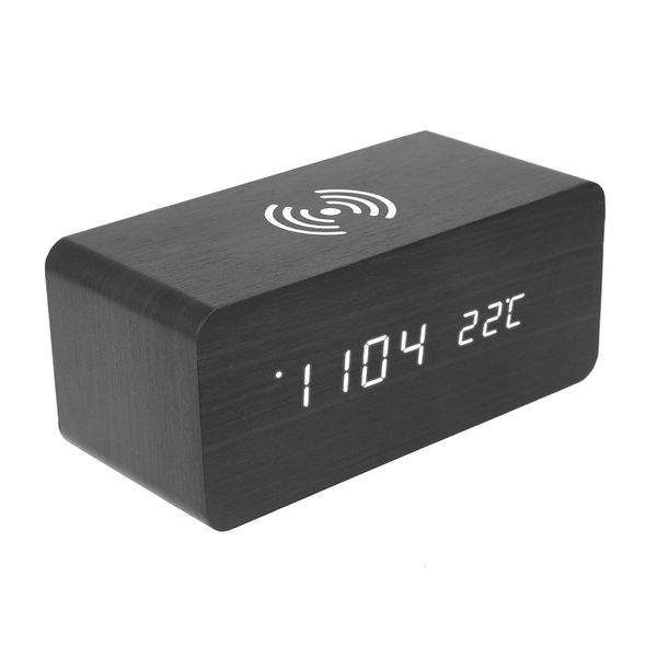 digital clock support wireless charging wooden modern home decor white light led alarm clock temperature time electronic clocks
digital clock support wireless charging wooden modern home decor white light led alarm clock temperature time electronic clocks