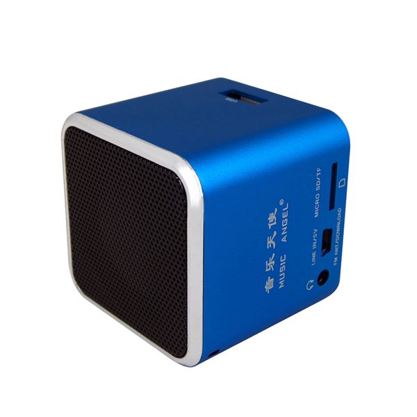 

wholesales porteable mini sound box cube speaker system with fm radio for tf card usb flash disk