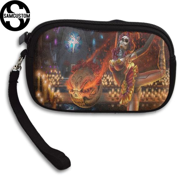 samcustom custom sugar skull chinese style new women's small purse male and female small wallet fashion casual girl coin purse, Red;black
samcustom custom sugar skull chinese style new women's small purse male and female small wallet fashion casual girl coin purse, Red;black