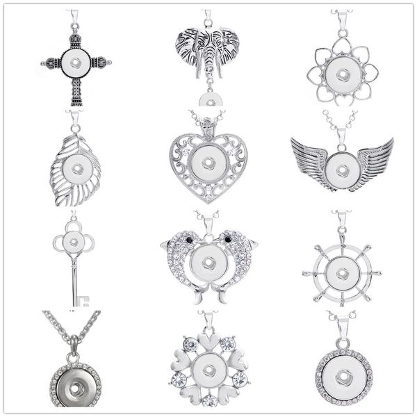 new fashion snap pendant necklace diy ginger jewelry with chain fit 18mm charm button women men gift, Silver
new fashion snap pendant necklace diy ginger jewelry with chain fit 18mm charm button women men gift, Silver