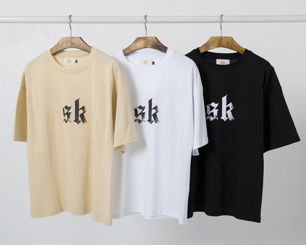 Fear Of God Mens Summer Designer Tshirt Beige Black White Short Sleeves Tshirt High Street Wear