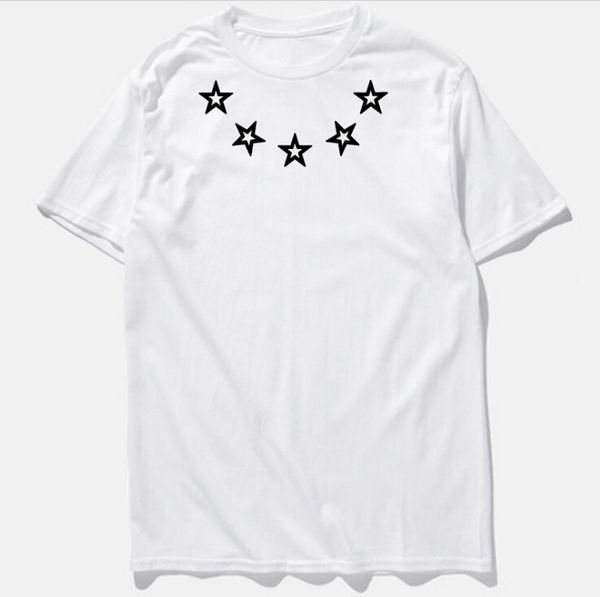 men stars t-shirt printing short sleeve crew neck tee men black and white fashion new t-shirt, White;black
men stars t-shirt printing short sleeve crew neck tee men black and white fashion new t-shirt, White;black
