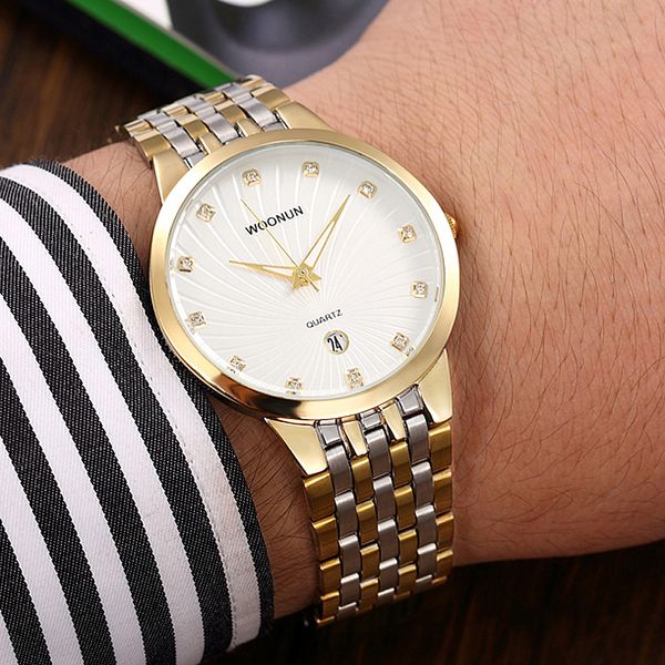 2018 luxury men gold watch rhinestone diamond watches for men stainless steel watch quartz reloj para hombre, Slivery;brown
2018 luxury men gold watch rhinestone diamond watches for men stainless steel watch quartz reloj para hombre, Slivery;brown