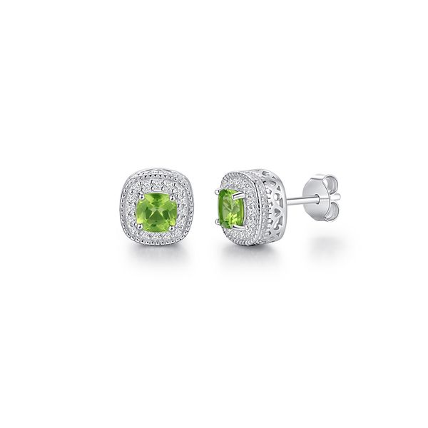 pjc natural gemstone round shape peridot and white zircon 925 sterling silver stud earrings, Golden;silver
pjc natural gemstone round shape peridot and white zircon 925 sterling silver stud earrings, Golden;silver
